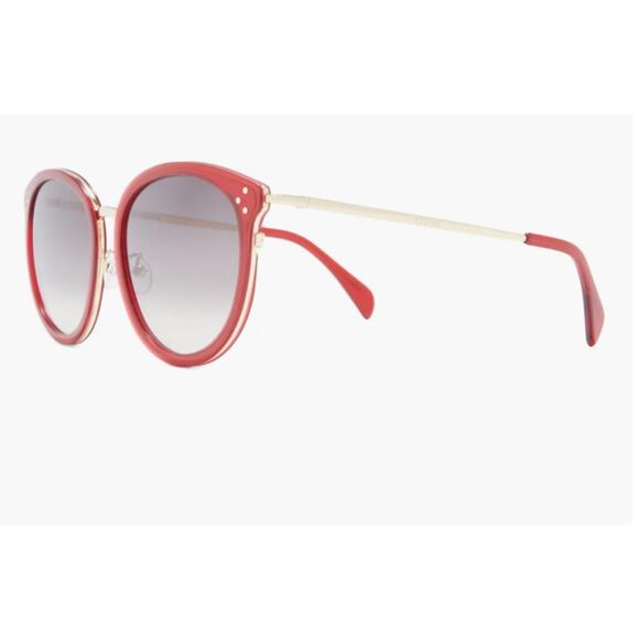 CELINE 56mm Round Sunglasses Red Shiny Red main image 11